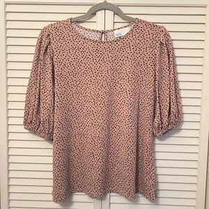 Women's Pink Polka Dot Top